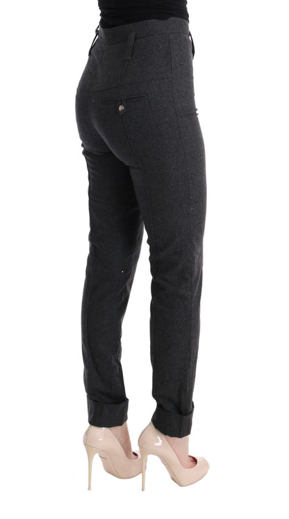 Luxurious and authentic Ermanno Scervino gray pants from Italy