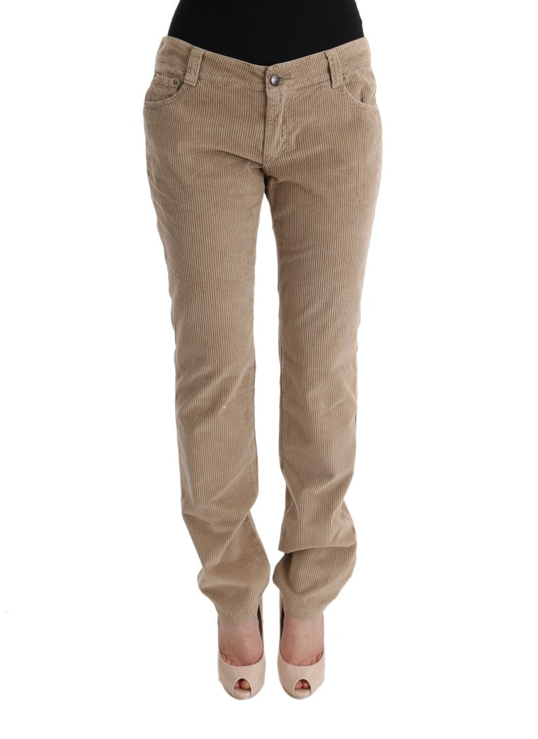 Ermanno Scervino Beige Regular Fit Luxe Trousers crafted from high-quality materials