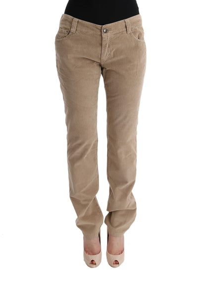 Ermanno Scervino Beige Regular Fit Luxe Trousers crafted from high-quality materials