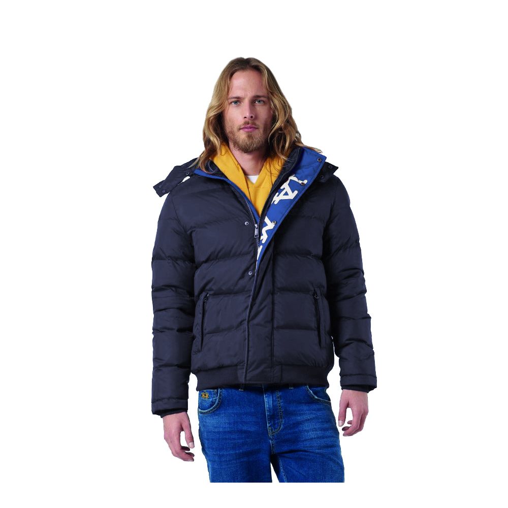 La Martina Blue Nylon Men's Jacket - Lightweight, waterproof, and stylish outerwear for men