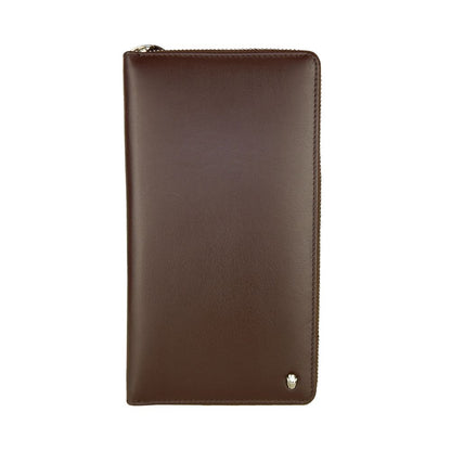 Exquisite brown leather wallet from Cavalli Class, perfect for holding cards and coins