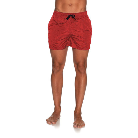 Refrigiwear Red Nylon Men's Swim Short with Quick Dry Fabric