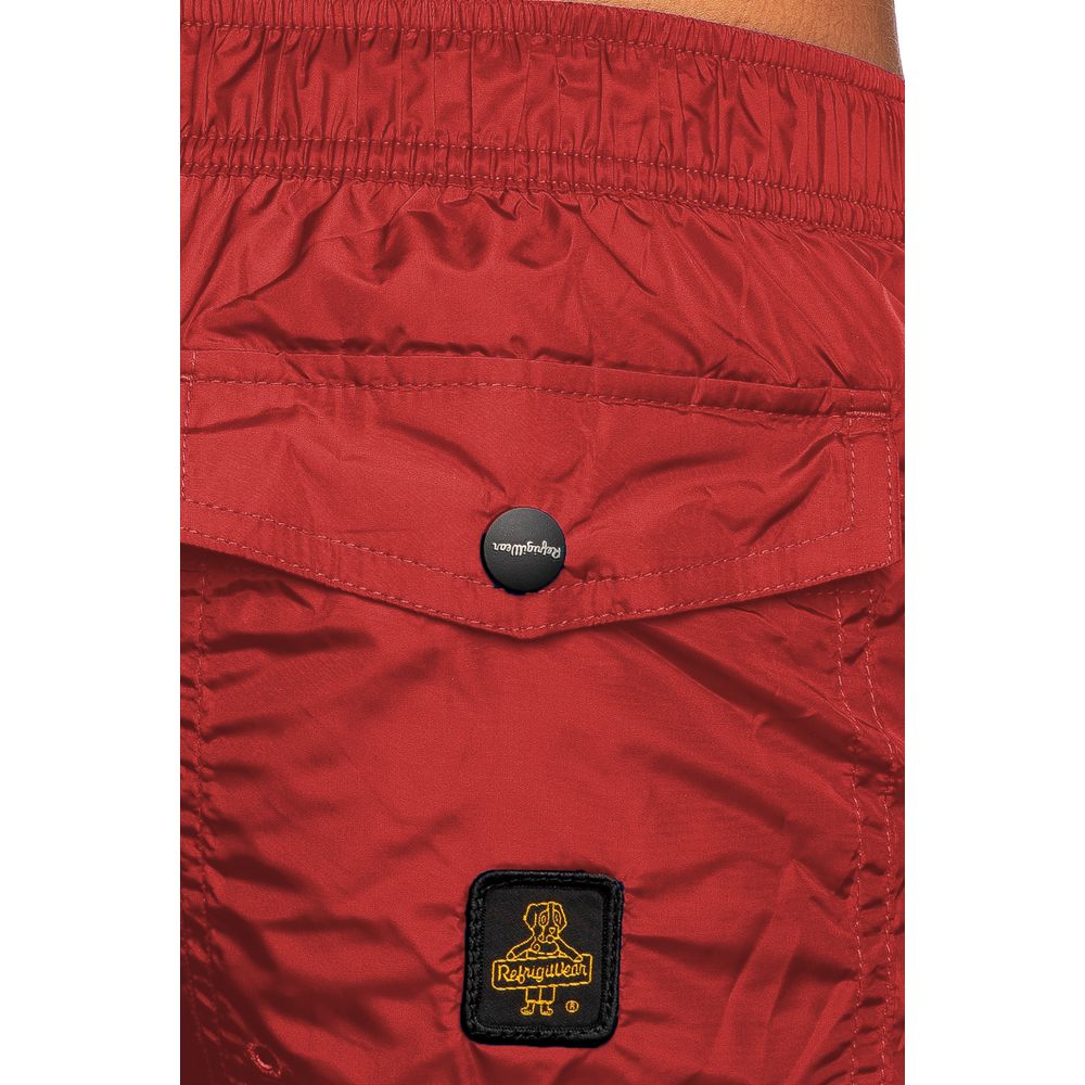 Refrigiwear Red Nylon Men's Swim Short - Quick-drying beachwear for active men
