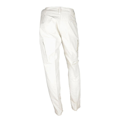 Versatile pocket array and button closure with signature brand logo detail