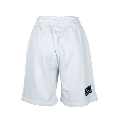 Italian-made white cotton shorts with eye-catching prints and comfortable fit