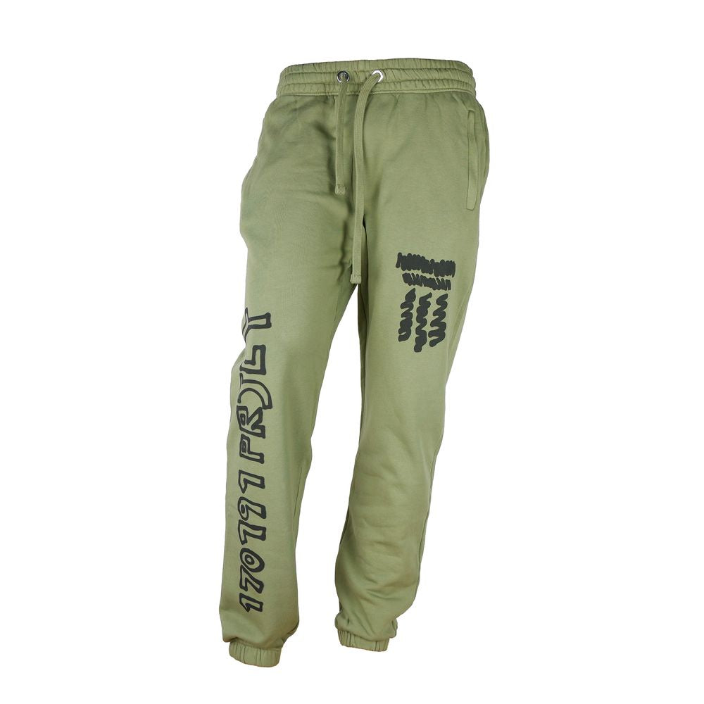 Diego Venturino Green Cotton Men's Track Trousers