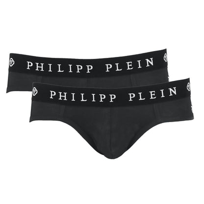 Luxurious black Philipp Plein boxer shorts with signature logo 