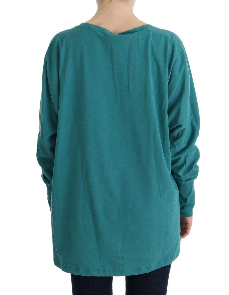 John Galliano Elegant Crewneck Cotton Sweater in Green - stylish and luxurious