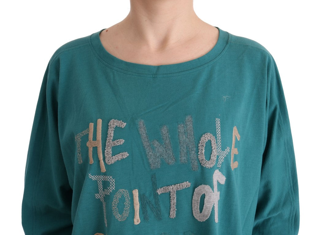 John Galliano Elegant Crewneck Cotton Sweater in Green, perfect for casual and formal occasions