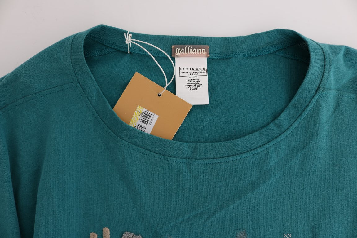 John Galliano Elegant Crewneck Cotton Sweater in Green - Stylish and comfortable knitwear for men