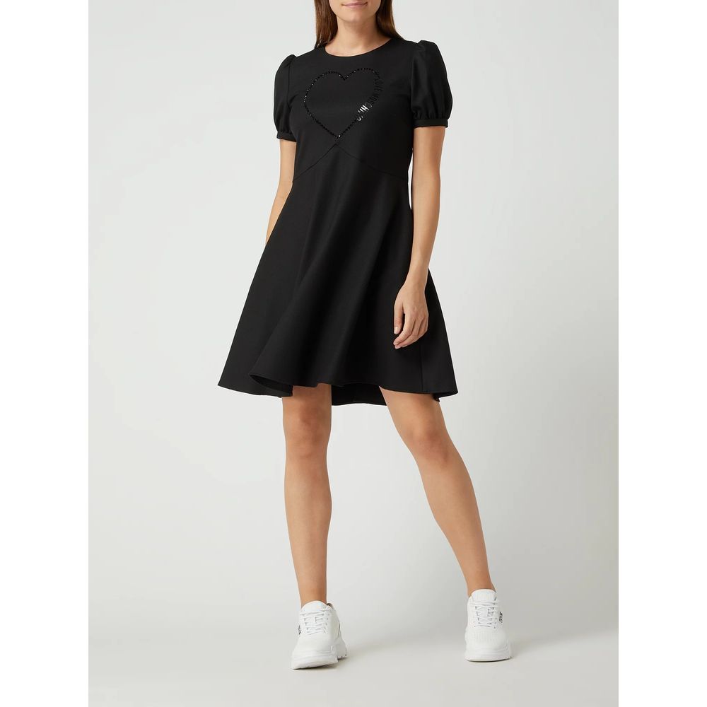 Bold and trendy Love Moschino Black Wool Women Dress in black color