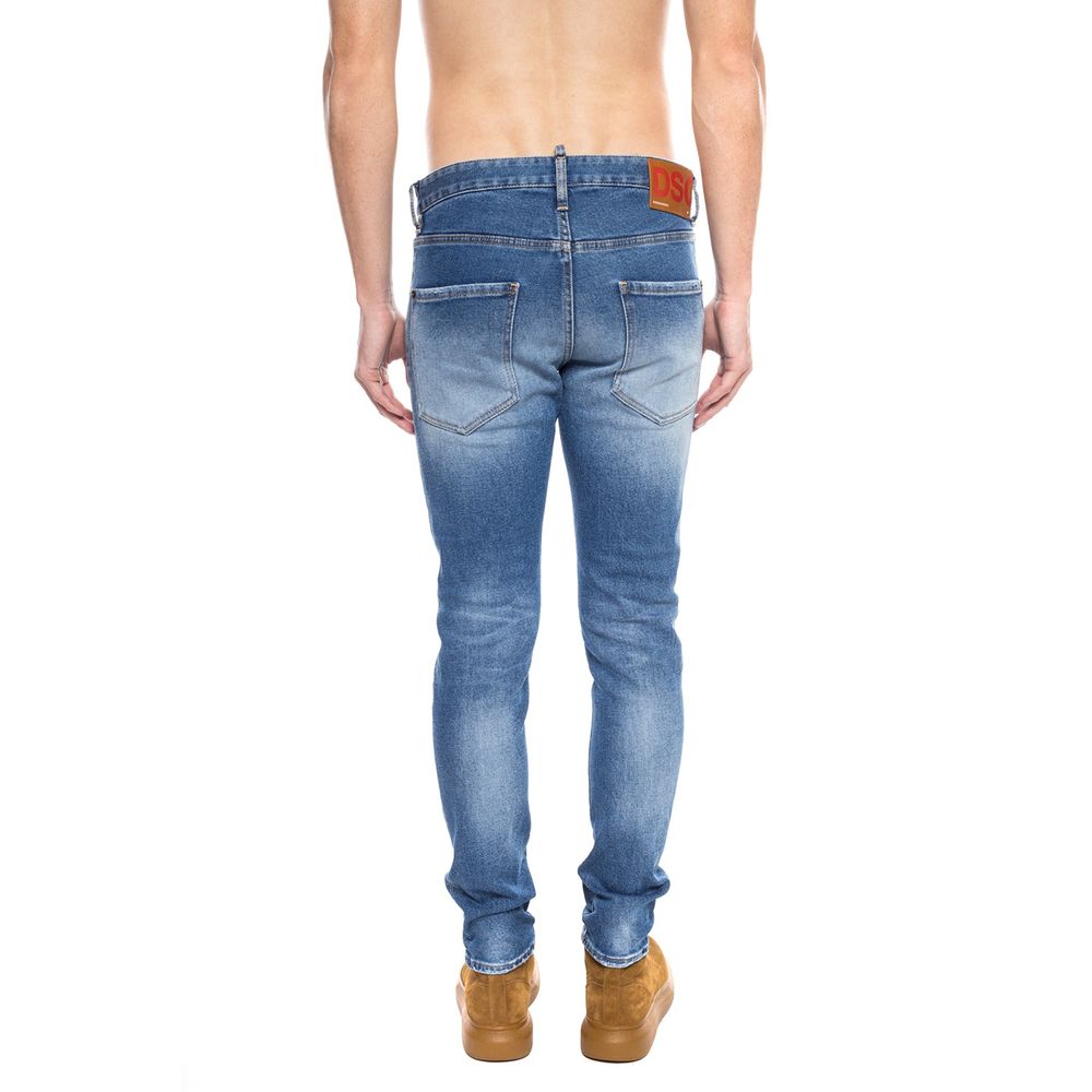 Richly blue distressed denim with Italian craftsmanship and fearless style