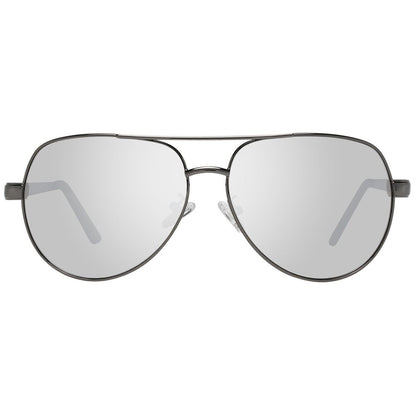 Men's Gunmetal Aviator Sunglasses with Silver Mirrored Lenses