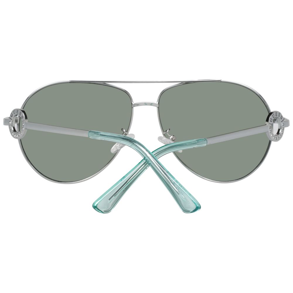 Metal framed aviator sunglasses for women with 59mm wide grey lenses