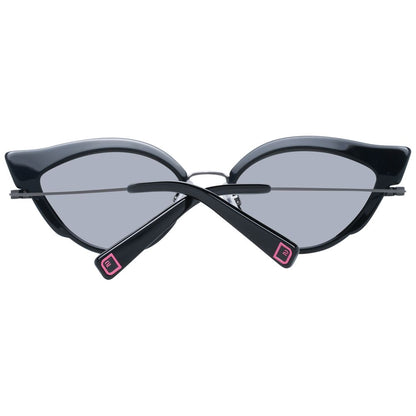 Black Women Sunglasses with Full-Rim Black Frame and 145mm Frame Width