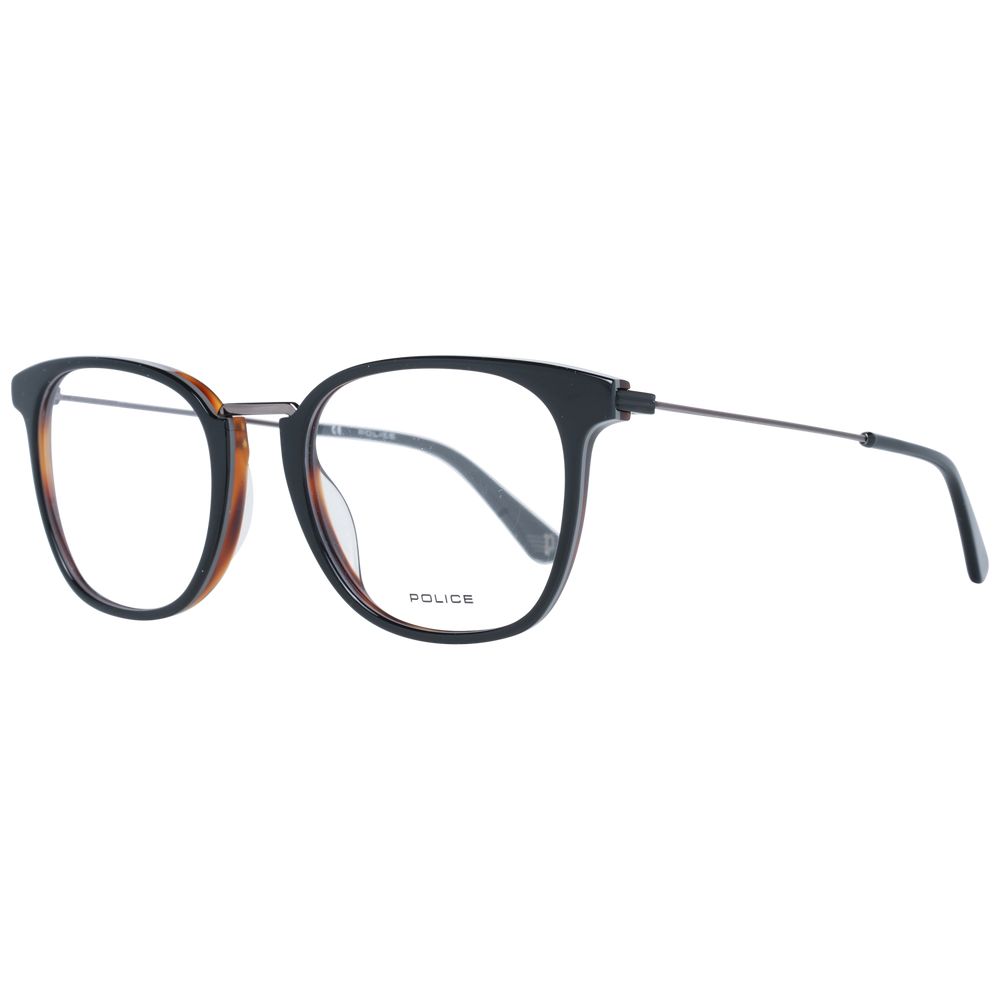 Police Black Men Optical Frames with Metal & Plastic frame material