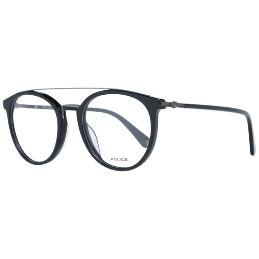 Police Black Men Optical Frames with Metal & Plastic Frame Material
