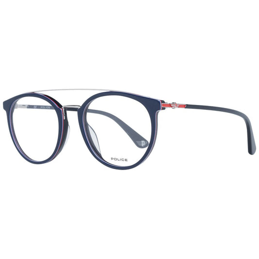 Police Blue Men Optical Frames with Metal and Plastic Frame Material, Full-Rim Style, and Spring Hinge