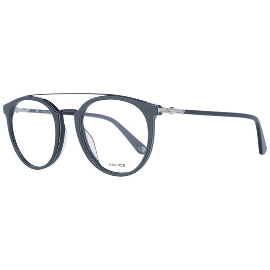 Men's Police Gray Optical Frames with Metal and Plastic Frame Material