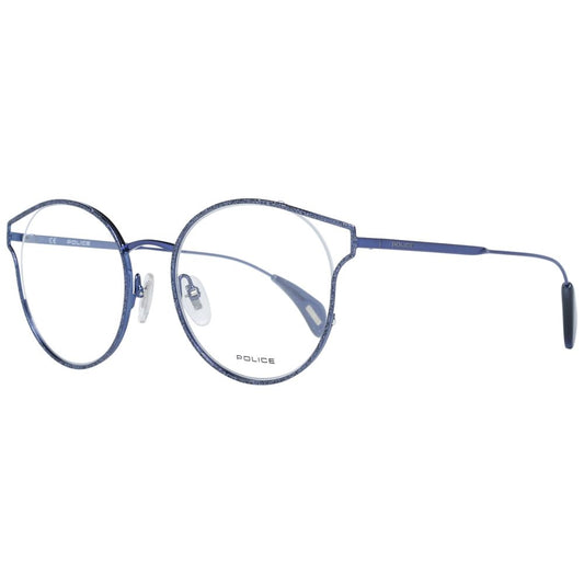 Blue full-rim metal and plastic women optical frames with branded case