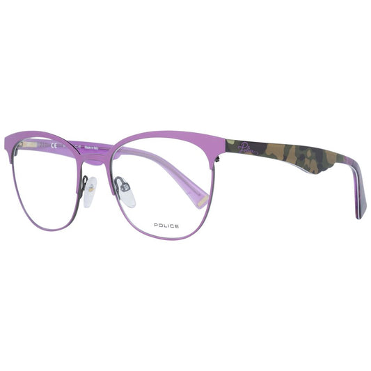 Police Purple Women Optical Frames with plastic full-rim frame and spring hinge