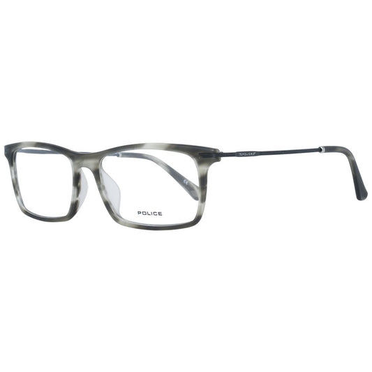 Police Gray Men Optical Frames in Metal & Plastic, Full-Rim, 52-16-145
