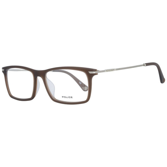 Police Brown Men Optical Frames with Metal & Plastic frame material