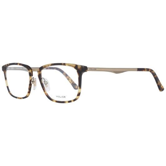 Police Brown Men Optical Frames with Metal & Plastic Frame Material