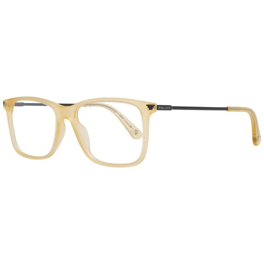 Men's yellow optical frames with metal and plastic construction, full-rim design, and spring hinges