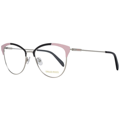 Emilio Pucci silver cat eye women optical frames with plastic demo lenses
