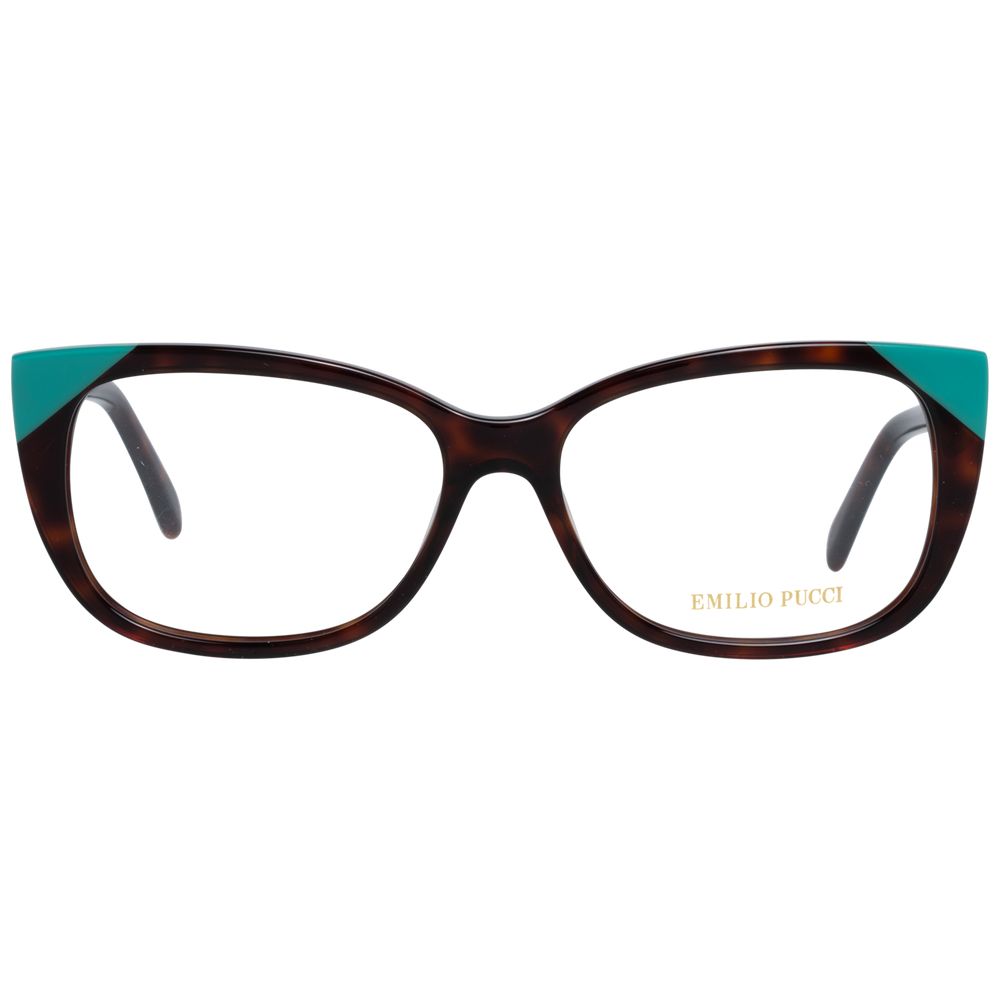 Plastic frame in brown color, lenses width 54, height 40
