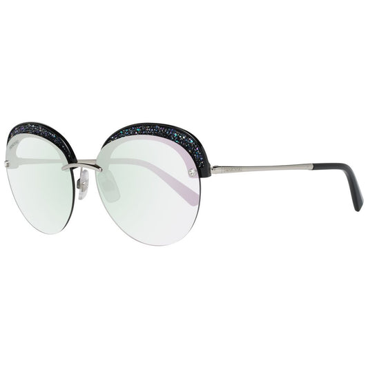 Swarovski Silver Women Sunglasses with Mirrored Plastic Lenses