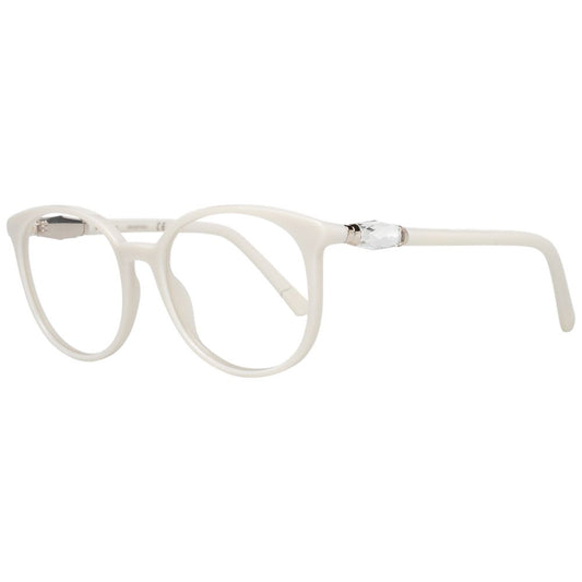 Swarovski White Women Optical Frames, Full-Rim Plastic Frame, 52-17-140 Size, White Color
