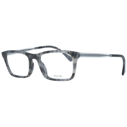 Close-up of Police Gray Men Optical Frames with plastic grey full-rim frame and branded case included