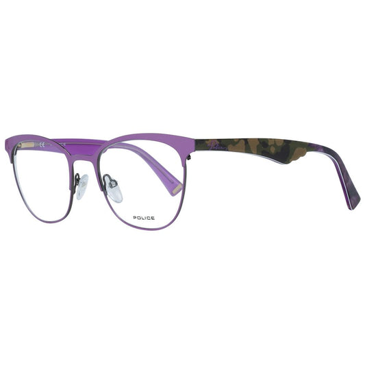 Purple women optical frames with metal and plastic material, full-rim design, and spring hinges