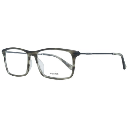 Police gray men optical frames made of metal and plastic with full-rim style and branded case included