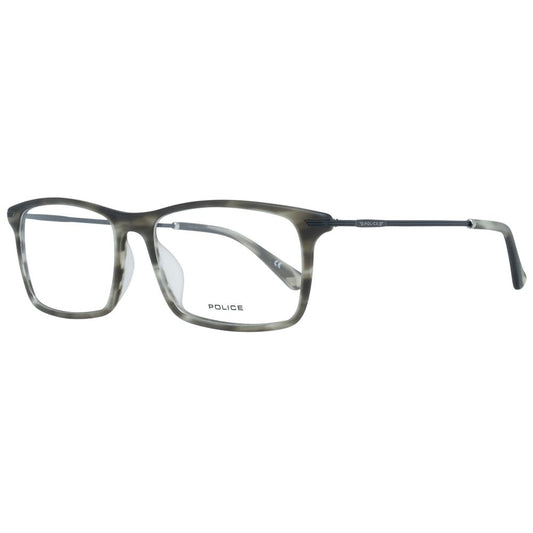 Police gray men optical frames made of metal and plastic with full-rim style and branded case included