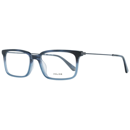 Men's Police Blue Metal and Plastic Optical Frames with Full-Rim in Size 52-17-145