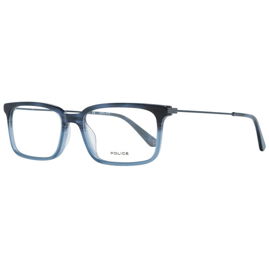 Men's Police Blue Metal and Plastic Optical Frames with Full-Rim in Size 52-17-145