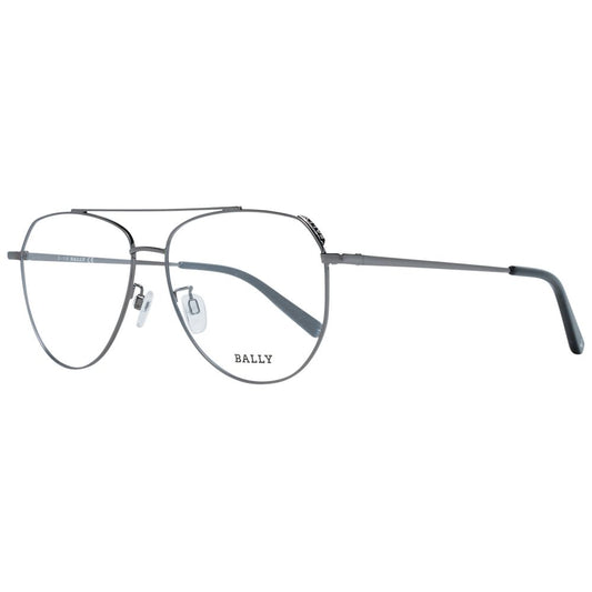 Bally Gray Unisex Optical Frames in Gunmetal Metal Material