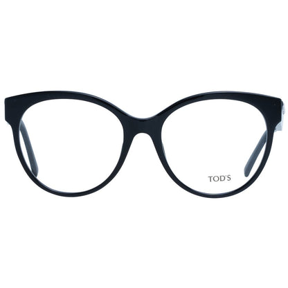 Plastic frame and demo glasses lenses in black color