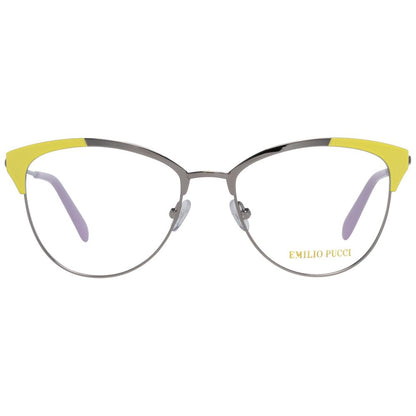 Metal full-rim frame in silver for women with 53mm lenses