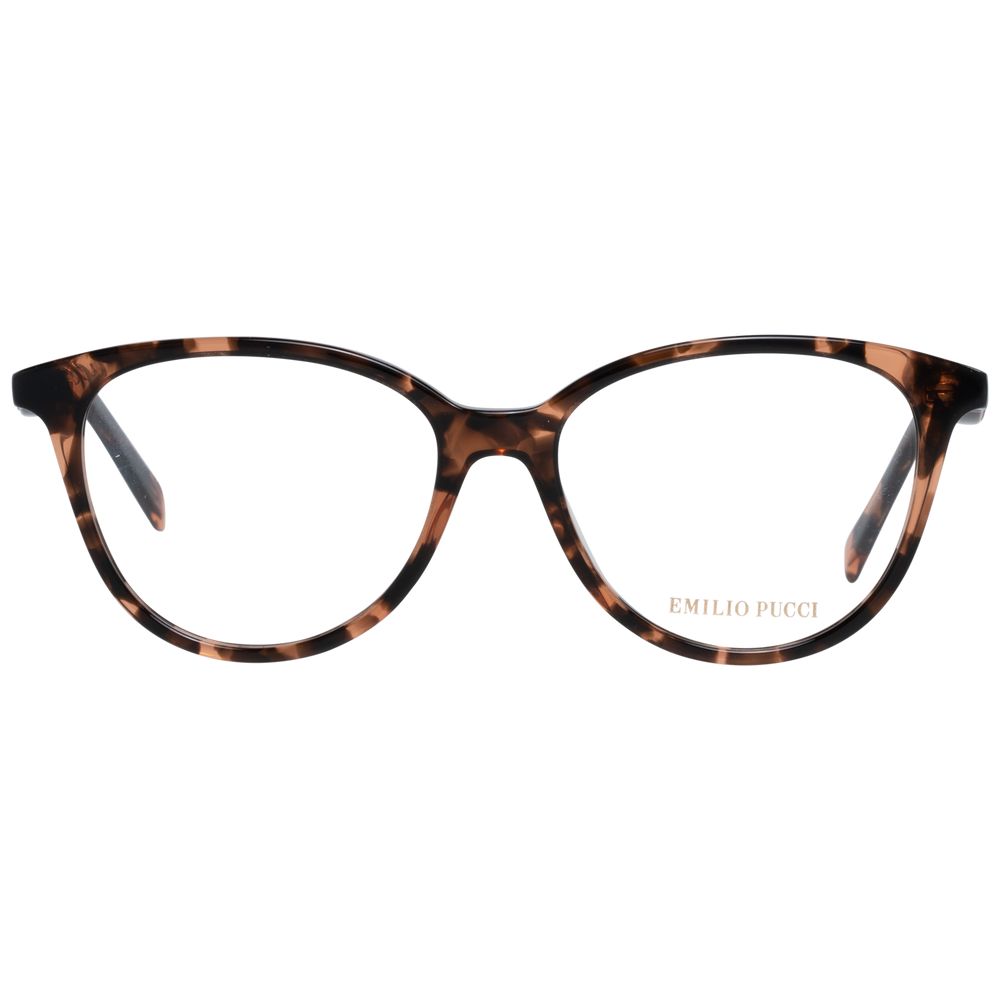 Stylish Emilio Pucci Brown Women Optical Frames with oval lenses
