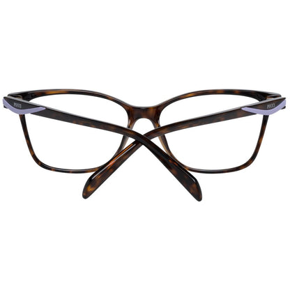 Brown Plastic Women Optical Frames with 55mm lenses and 15mm bridge width