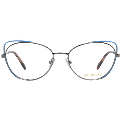 Metal full-rim silver frames with demo glasses for women