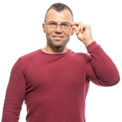 Gunmetal Gray Men Optical Frames made of Titanium with 140mm temples length