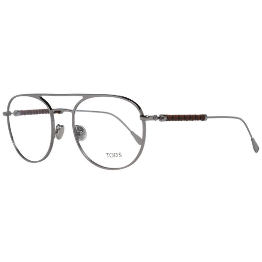 Tod's Silver Men Optical Frames, full-rim metal frame, silver color
