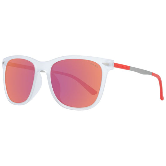 Police Transparent Men Sunglasses with Multicolor Polarized & Mirrored Lenses