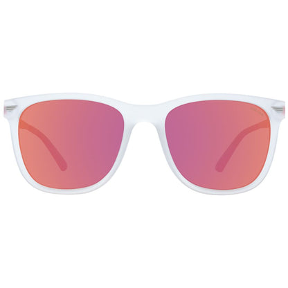 Men's Rectangular Transparent Plastic Sunglasses with 100% UVA & UVB Protection