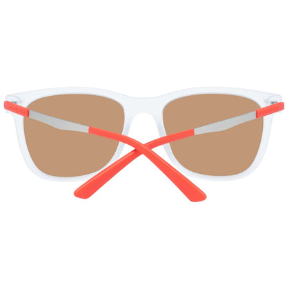 Men's Transparent Plastic Sunglasses with 56mm wide Multicolor Polarized Lenses